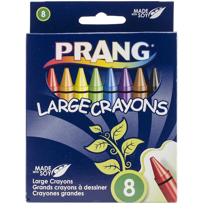 Prang 8 Jumbo Wax Crayons