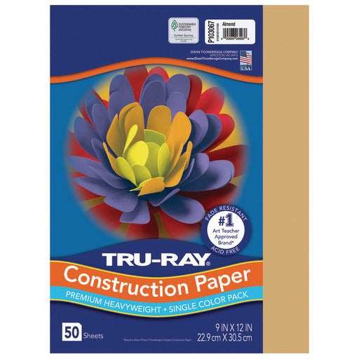 Construction Paper 9X12 Almond Truray Fadeless