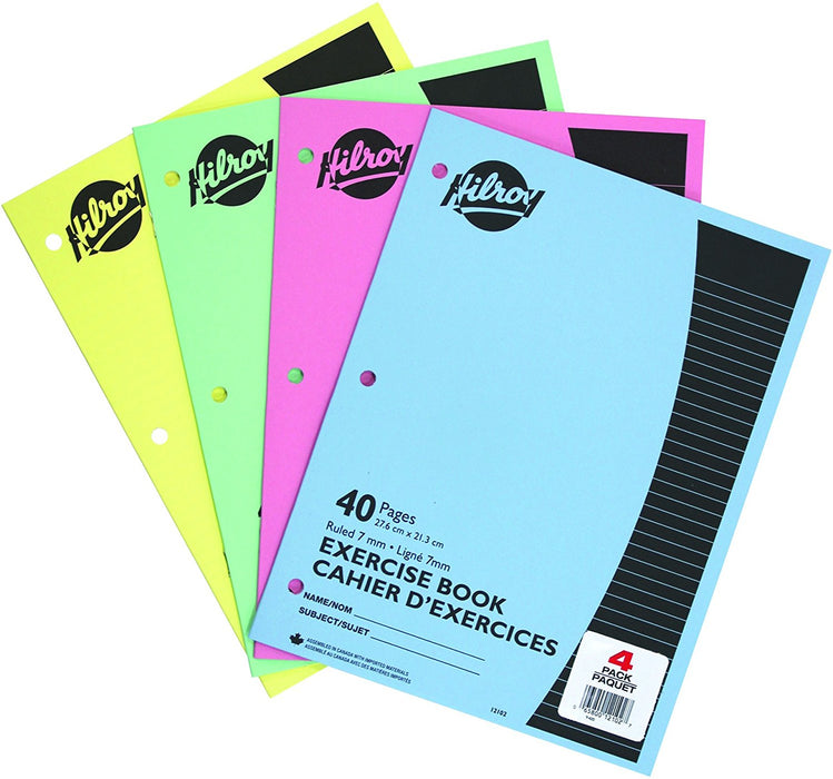 Ruled 40 Page Exercise Book 8 1/2" x 11"