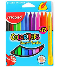 Plastic Crayons 12 Colours