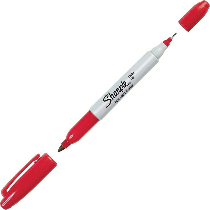 Red Twin Tip Sharpie Permanent Marker - Fine Point (PST)