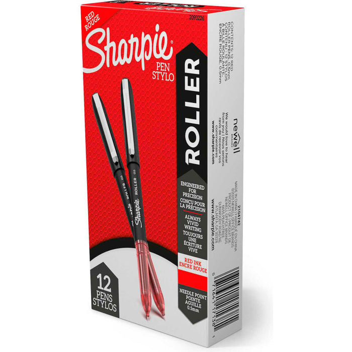 Sharpie Roller Pen - Needle Point .5mm - Red