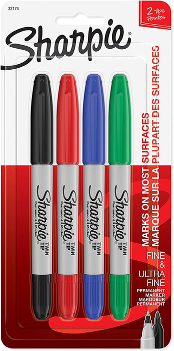 Sharpie Twin Tip Asst. 4 Pack (PST)