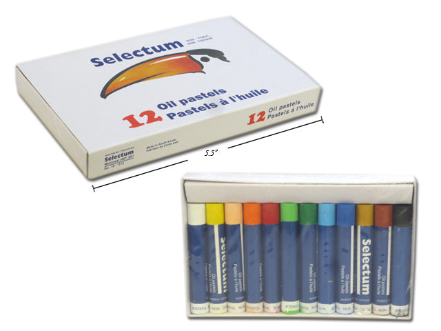 Pkg 12 Oil Pastels Large (non-toxic) (PST)